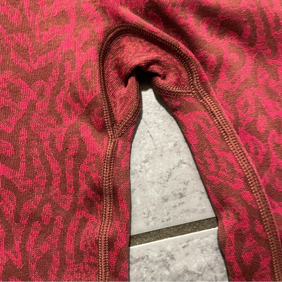 Gymshark Womens Adapt Animal Seamless Leggings Red Reef/Cherry Brown | Sz Small - Picture 5 of 16